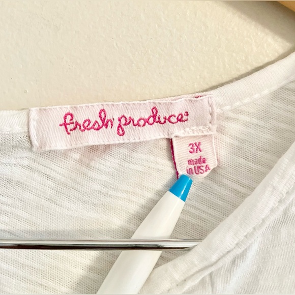 Fresh Produce Sun Dress White 100% Cotton Made In USA Size 3X- EUC - Picture 5 of 9